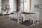 Maisie - Round Table - White / Brown