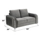 Wenona - Loveseat - Gray Velvet