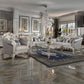 Vendome II - Chair With 2 Pillows - Two Tone Ivory Fabric & Antique Pearl