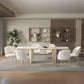 Cora - Dining Table - Ceramic Top & Golden Champange