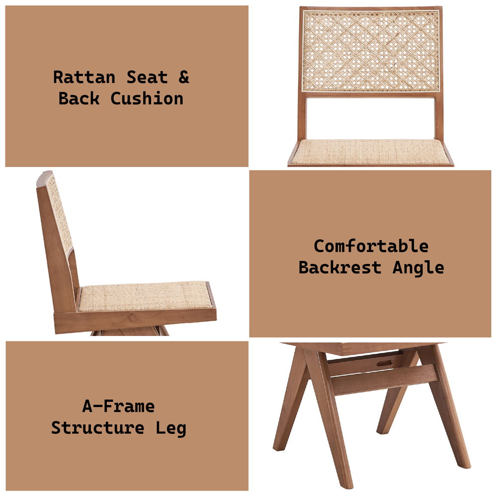 Velentina - Side Chair (Set of 2) - Rattan & Natural