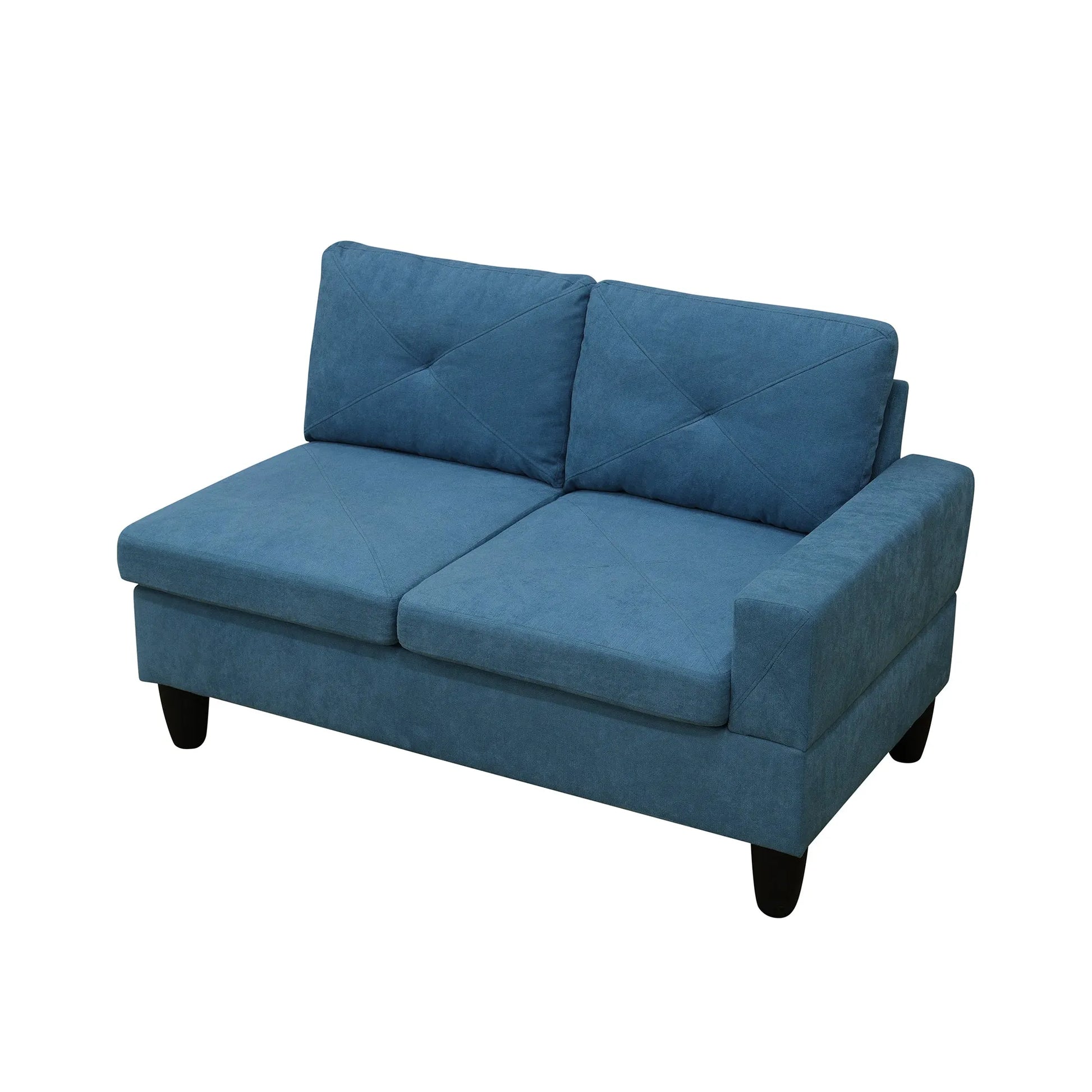 Ainehome Lake Blue Calico 4-Piece Modular Sofa Set