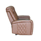 Dorian - Reclining Leather Loveseat With Power Headrest, Footrest And Cooler - Brown