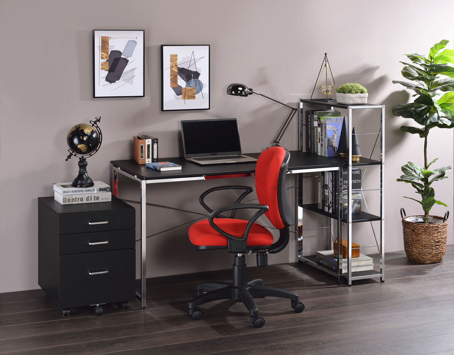 Tennos - Cabinet - Black & Chrome