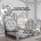 Valkyrie - Eastern King Bed - Synthetic Leather & Antique Platinum