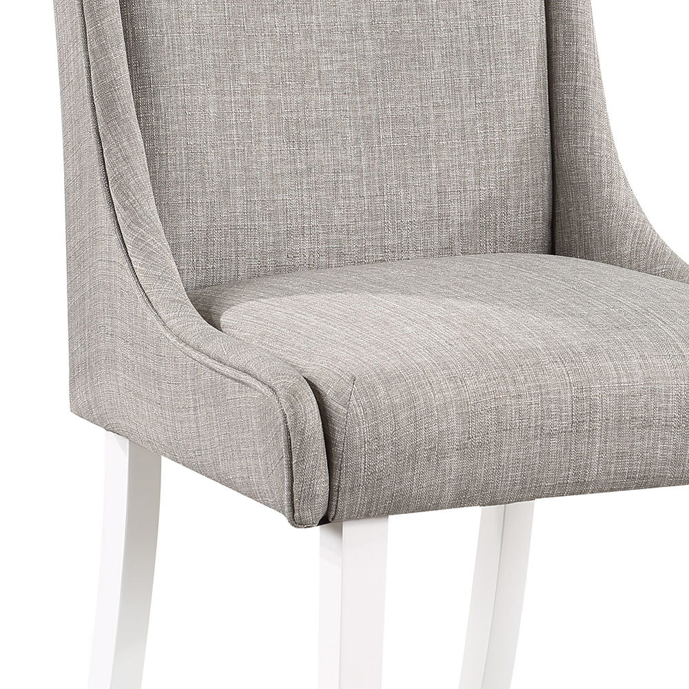 Hollyn - Side Chair (Set of 2) - Gray Linen & White