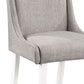 Hollyn - Side Chair (Set of 2) - Gray Linen & White