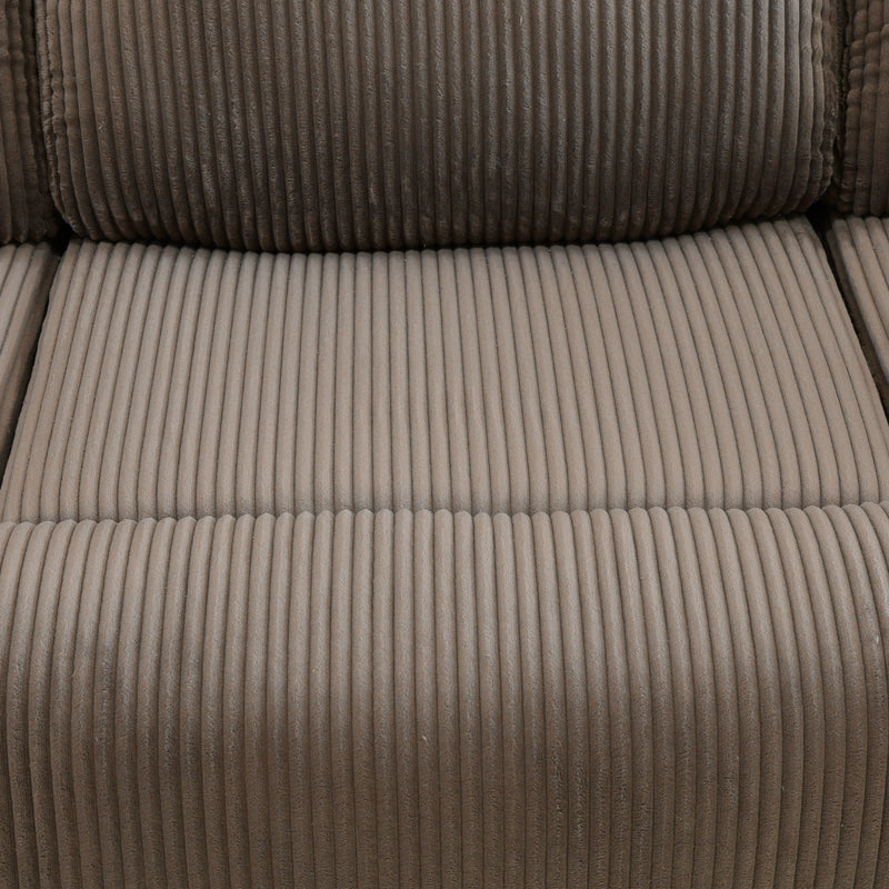 Ainehome Cinema 3-Piece Peanut Color Textured Reclining Sofa Set
