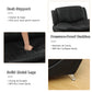 Ainehome Black Faux Leather 3-Piece Living Room Sofa Set with Elegant Design