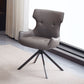Damita - Camel Synthetic Leather Side Chair With Swivel (Set of 2) - Gray & Black Finsh