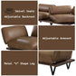Narech - Sofa With Swivel - Nutmeg Top Grain Leather
