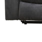 Ainehome Cinema 3-Piece Textured Dark Grey Corduroy Reclining Sofa Set