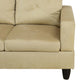 97" Wide Beige Microfiber L-Shaped Living Room Sectional Sofa Set — image 7