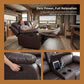 Ainehome 68" Manual RV Loveseat Recliner with Storage Console - Breathable Synthetic Leather Motorhome Sofa Replacement - 67" Full Extension & 26" Door Friendly - Walnut Brown