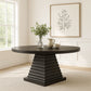 Plateau - 54" Round Dining Table - Top & Base - Rustic Espresso