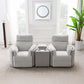 Emee - Console With USB - Gray Corduroy