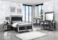 Varian II - Nightstand - Mirrored, Black & Sliver