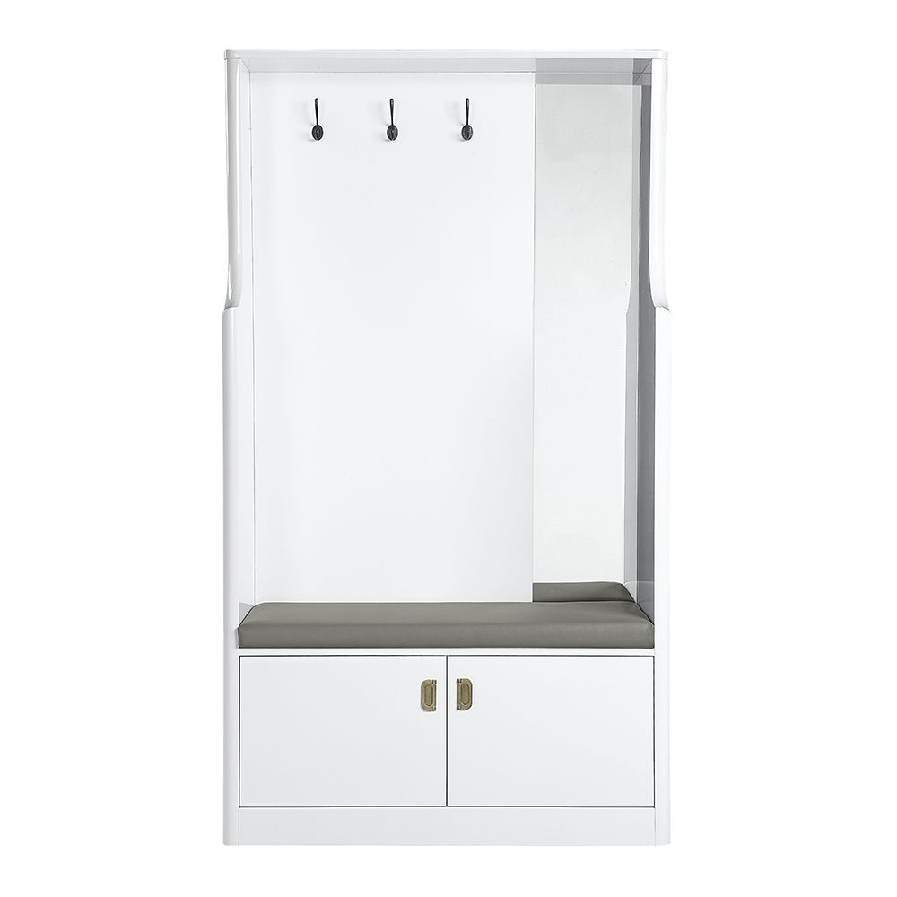 Buck II - Hall Tree - White High Gloss