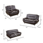 Ainehome Solid Color Faux Leather 3-Piece Living Room Sofa Set with Elegant Design
