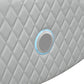 Elonzo - Power Motion Sofa With LED, Power Headrest & Speaker - Light Gray