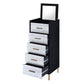 Myles - Jewelry Armoire - Black, Silver & Gold