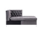 Jaszira - Modular Chaise - Gray Velvet