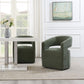 Libni - Arm Chair With Casters - Green Linen