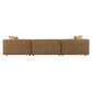 Zoey - Modular - LF Arm Chair With Pillow - Chocolate Suede
