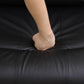 Ainehome Grandview 5-Seat Reclining Sectional Sofa in Black Faux Leather