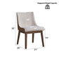 Ginny - Side Chair (Set of 2) - White Boucle, Brown Velvet & Walnut