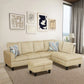 97" Wide Beige Flannel Living Room Sofa Set - Modern Comfort & Style for Your Home