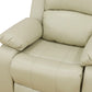 Ainehome Cinema 3-Piece Beige Faux Leather Manual Reclining Sofa Set