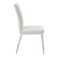 Kamaile - Side Chair (Set of 2) - Beige Synthetic Leather & Chrome