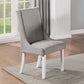 Hollyn - Side Chair (Set of 2) - Gray Linen & White