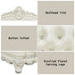 Adara - Chair With 2 Pillows - Pearl White Synthetic Leather & Antique White