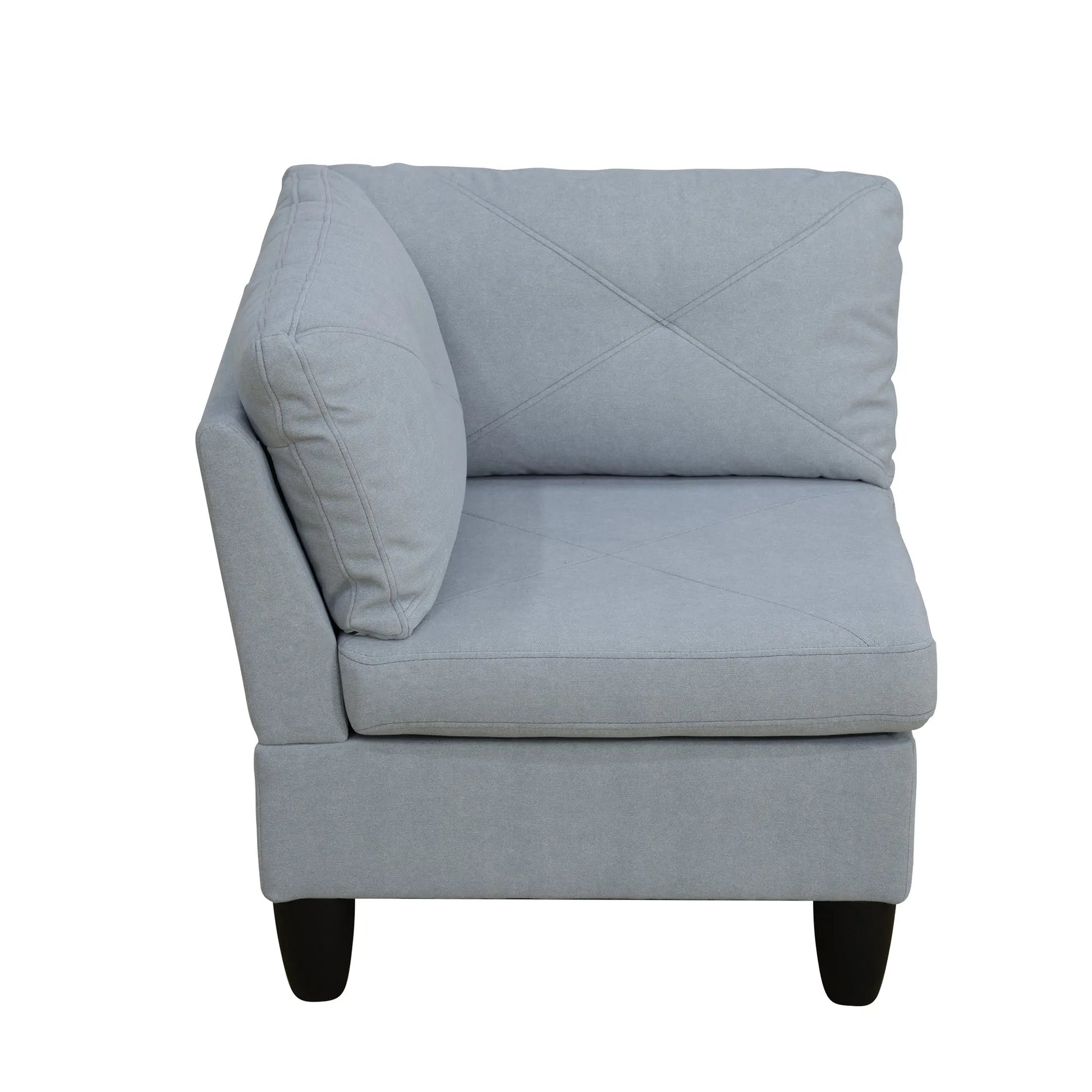 Ainehome Grey Flannel 4-Piece Modular Sofa Set