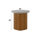 Evelyn - End Table - Faux Concrete Top & Walnut
