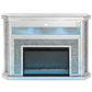 Noralie - 51" Fireplace With LED - Mirrored & Faux Diamonds