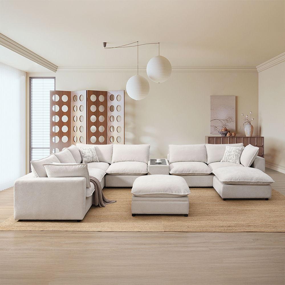Marisa - Modular Console - Beige Boucle