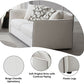 Yolanda - Loveseat With 4 Pillows - Beige Chenille