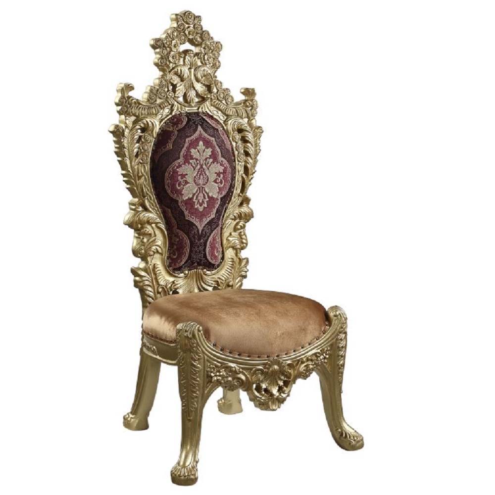 Bernadette - Side Chair (Set of 2) - Pattern Fabric & Gold