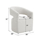 Libni - Arm Chair With Casters - Cream Linen