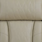 Ainehome Beige Leather Power Reclining Sectional Sofa with Reading Lamp