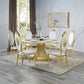Fallon - Side Chair (Set of 2) - White Velvet & Mirrored Gold
