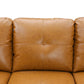 Ainehome 97" Wide Ginger Faux Leather L-Shaped Living Room Sectional Sofa Set