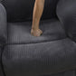 Ainehome Cinema 3-Piece Textured Dark Grey Corduroy Reclining Sofa Set