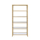 Milavera - Bookshelf - Clear Glass & Gold