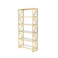Milavera - Bookshelf - Clear Glass & Gold