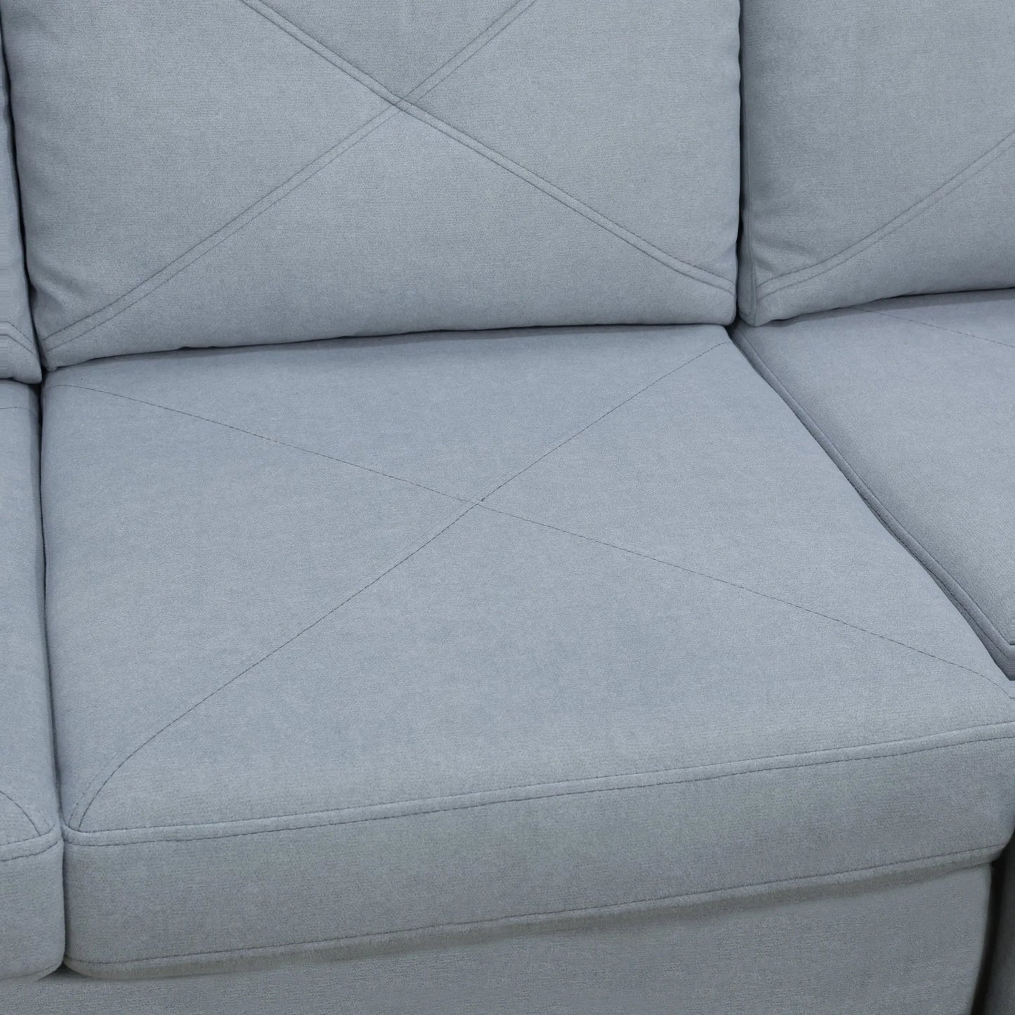 Ainehome Grey Flannel 4-Piece Modular Sofa Set