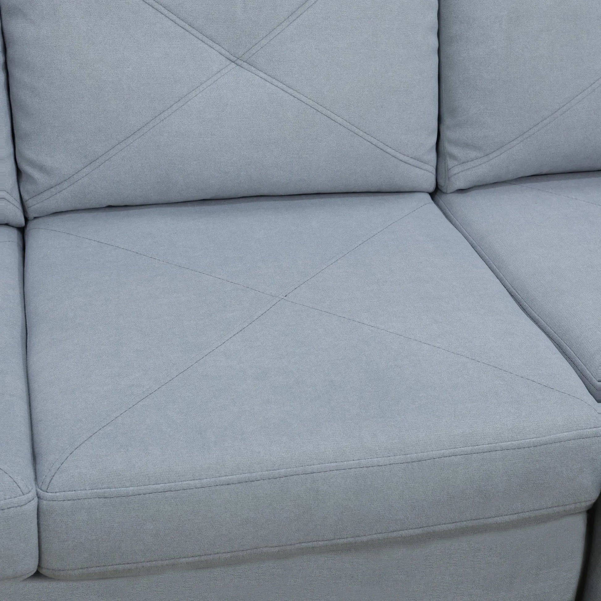 Ainehome Grey Flannel 4-Piece Modular Sofa Set